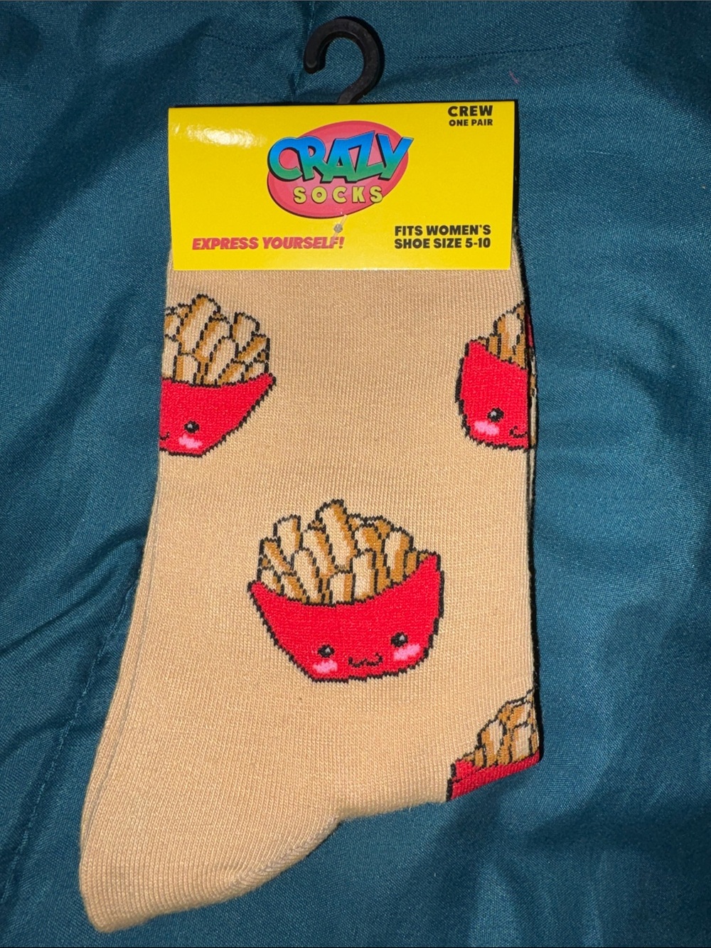 Crazy Socks - Crew Socks w/ Fries 🍟 for any Fry Lover!
